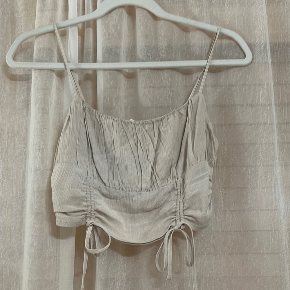 Garage- Women's Cream Ruched Top